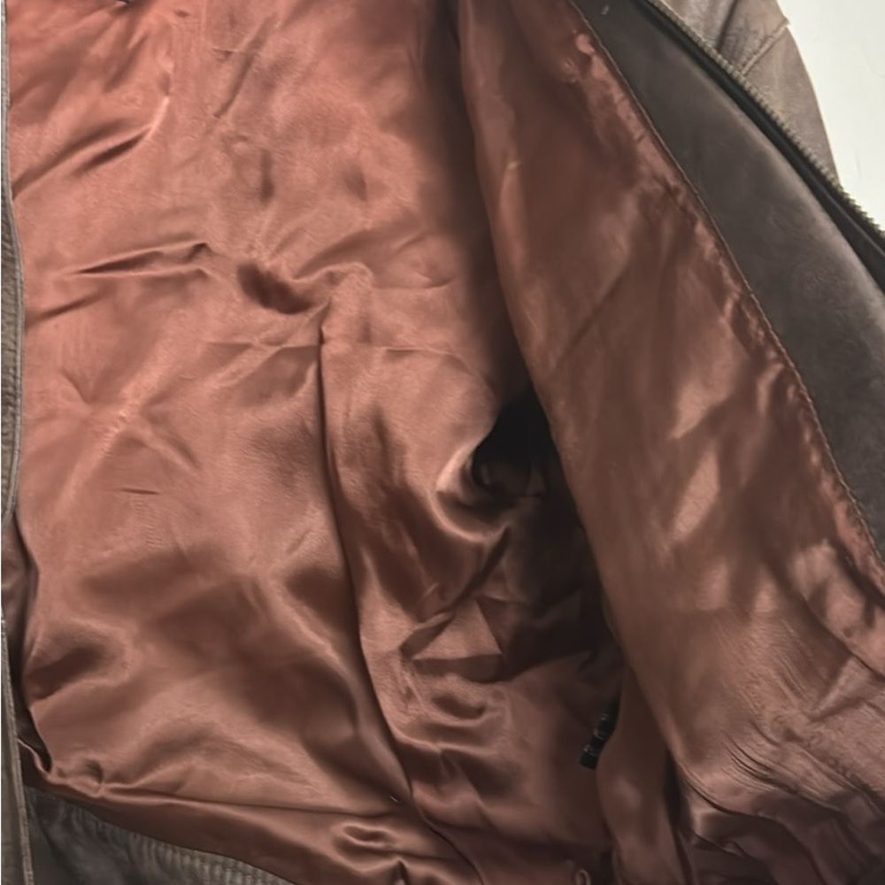 Vintage 80s Genuine Leather Bomber Jacket – Tamiko West – Rare Style - Picture 5 of 9